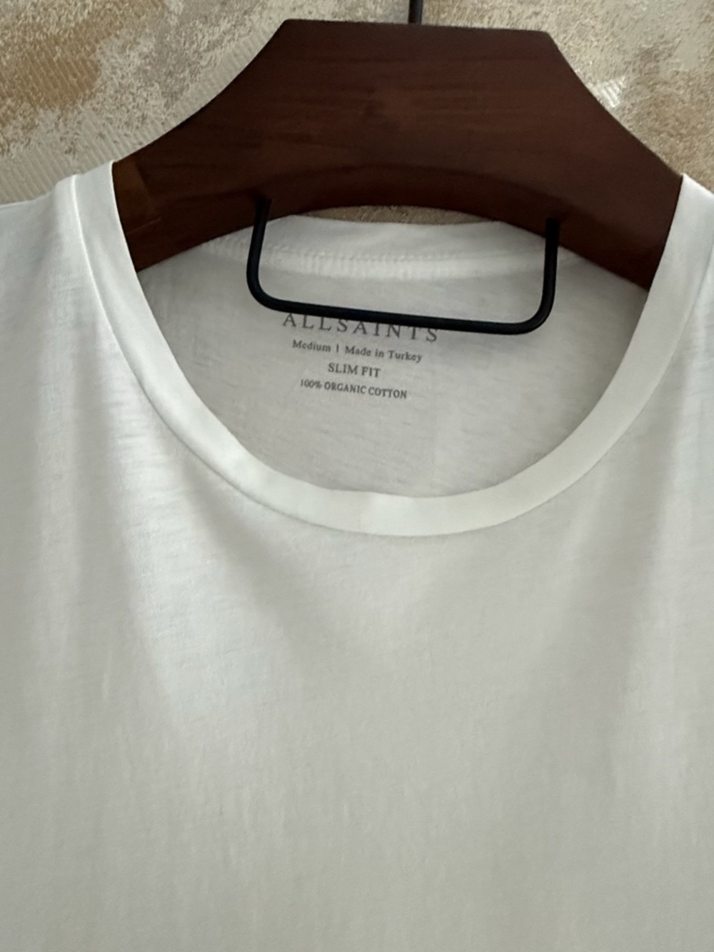 ALLSAINTS T-SHIRT SIZE SMALL WHITE ESSENTIAL